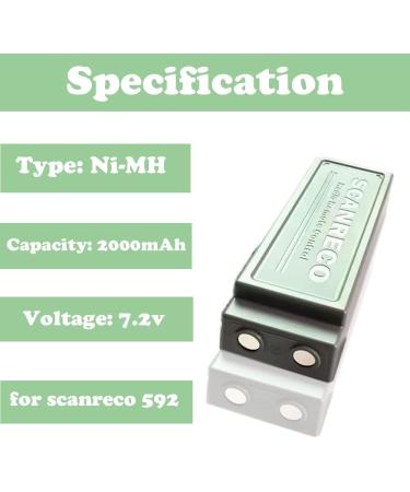 Buy 2 Pack 2000mAh 7.2V NiMH Batteries - Compatible with Scanreco 590 592 960 & More | International Shipping Available - Buy Online on SooperMarket.com