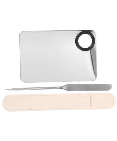 1 Set Liquid Foundation Palette Make up Spatula Tool Korean Makeup Spatula Makeup Artist Tool Portable Makeup Spatula Makeup Tray for Foundation Makeup Mixer Tool
