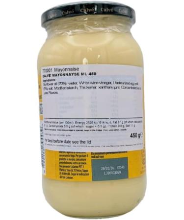 Calve Classica Mayonnaise La Maionese No.1 in Italy With Free Range Eggs 428g - Pack of 2 - Buy Online on SooperMarket.com