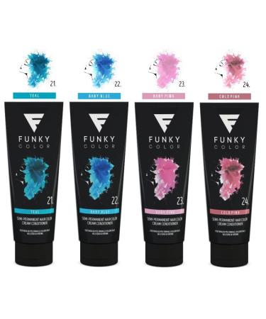 Funky Color Lemon 15 - Semi-Permanent Hair Dye | Vibrant Colors (28 Shades) for Bold Hair Transformations - Buy Online on SooperMarket.com