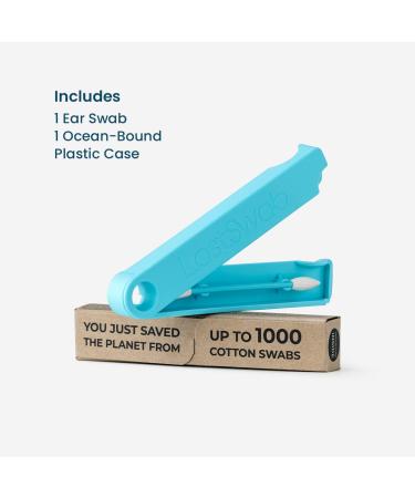 LASTSWAB Beauty Reusable Cotton Swab - Eco-Friendly Makeup Remover | LastObject | Danish Design | Blue Q-tips - Buy Online on SooperMarket.com