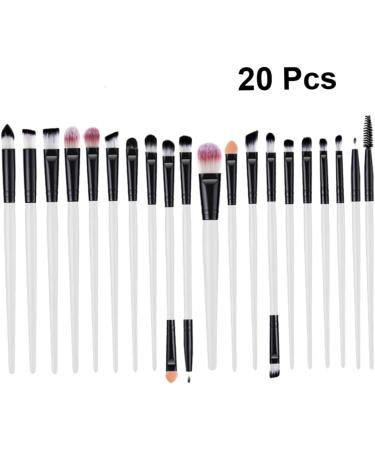 FOYTOKI 20pcs Eye Makeup Eyeliner Eyeshadow Brush Kit Portable Makeup Brush Kit Para Pesta as Eyelash Kits 15.50X1.50X1.50CM As Shown - Buy Online on SooperMarket.com