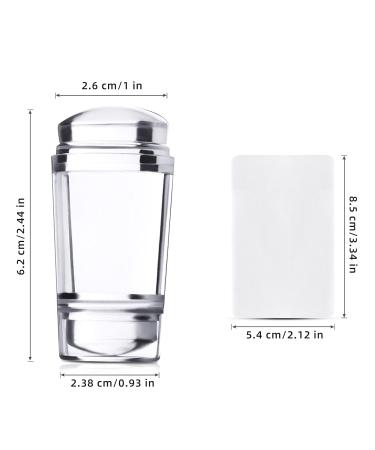 Clear Jelly Nail Art Stamp | Double-End Silicone Tools & 3 Rollers | Stamped Nail Art Essentials - Buy Online on SooperMarket.com