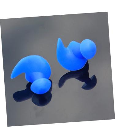 Unomor 5 Pairs Swimming & Diving Silicone Earplugs Set - Blue Pool Accessories with Nose Clip, Mute Sleeping Earbuds - Buy Online on SooperMarket.com