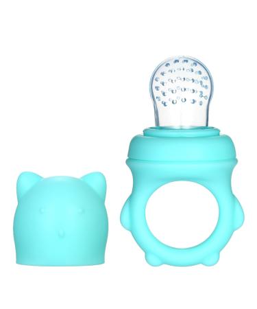 Xiaoxin baby food Feder Fresh Fruit Vegetables Feeder Silicone Schnuller Beißring Push Diseases Toys nipple for toddlers Kid Easy to clean Blue