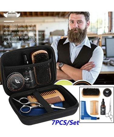 Joyzan Beard Care Set for Men | Complete Grooming Kit with Cream Oil Brush Comb & Trim Tool | Perfect Gift for Him Father & Friend - Buy Online on SooperMarket.com