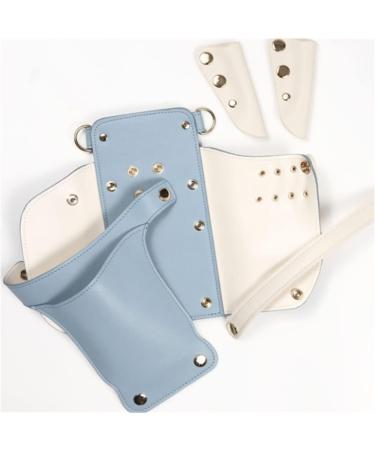 Color Block Leather Hair Salon Styling Toolkit - Blue Crossbody Bag for Hair Stylists | International Shipping - Buy Online on SooperMarket.com