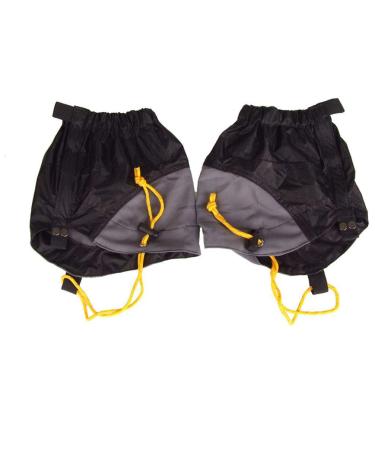 Besportable 1 pair of waterproof gaiters with low ankle adjustable tearproof leg boots cover light waterproof gaiters for climbing. Black black