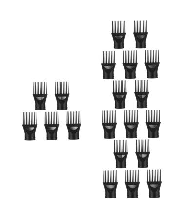 Didiseaon 20 Pcs Hair Dryer Comb Nozzle Comb for Hair Dryer Universal Hair Dryer Nozzle Blower Dryer Comb Attachment Creative Dryer Nozzle Blow Dryer Comb Straight Plastic Tuyere Collector 13x6cmx4pcs Blackx4pcs