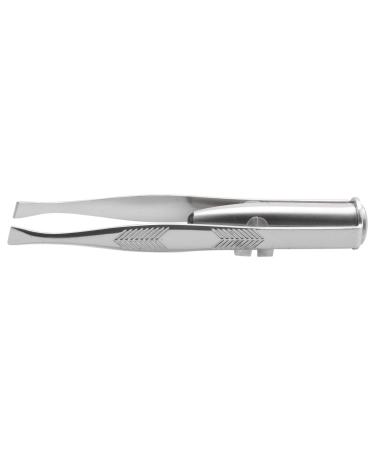DATOZA Stainless Steel Eyelash Eyebrow Tweezers + LED Light