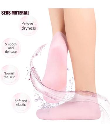 FIOERDTUIE 3 Pairs Silicone Gel Moisturizing Socks SPA Pedicure Exfoliating Anti-Drying Sock Repair Heel Protector Foot Care Tool L - Buy Online on SooperMarket.com