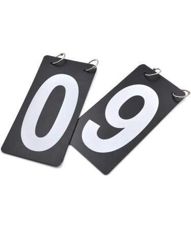TOPTIE Tennis Score Keeper Set - Double Sided Flip Scoreboard Numbers - 0-9 Visible - Red - 4 x 7 Inch - 2 Sets - Buy Online on SooperMarket.com