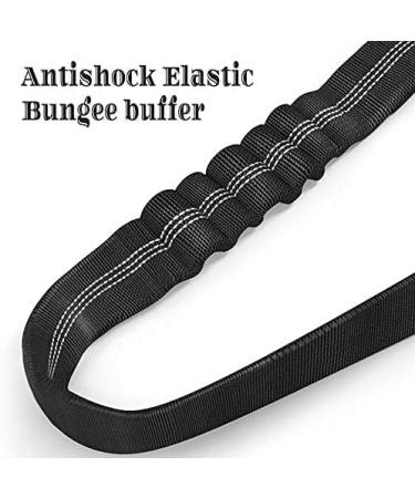 Comfortable Dog Seat Belt Harness for Car - 2-in-1 Leash & Restraint | Strong, Durable, & Reflective | Adjustable Bungee & 360 Swivel Attachment | Easy-to-Use Black Design - Buy Online on SooperMarket.com