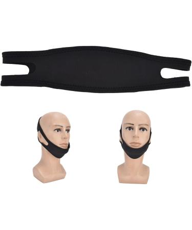 Adjustable Snoring Stop Belt Chin Strap - Black Nylon for Men and Women - Bedroom and Office Sleep Aid - Buy Online on SooperMarket.com