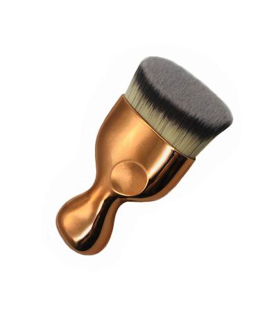 Angled Flat Foundation Brush High Density Face Body Kabuki Makeup Brush for Liquid Foundation Powder Cream Contour Buffing Stippling Blending Rose gold
