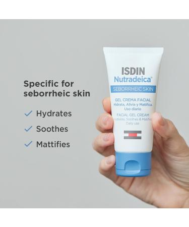 ISDIN Nutradeica Facial Gel Cream 50ml for Seborrheic Skin | Hydrating, Soothing, and Mattifying Formula - Buy Online on SooperMarket.com