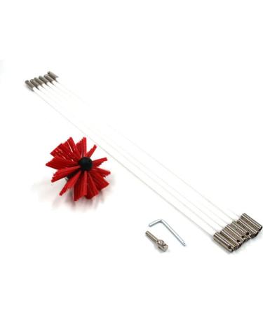 Electric Drill Chimney Brush Set - Lint Remover & Fireplace Cleaning Tool Accessories for Efficient Dryer Vent & Flue Cleaning (41x12cm - Buy Online on SooperMarket.com