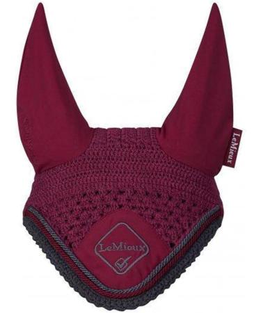 LeMieux Classic Crochet Fly Hood with Comfortable Lycra Ears - Sport Horse Wear for Competitive Rider Medium Mulberry - Buy Online on SooperMarket.com