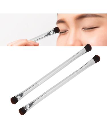 Soft Hair Eyeshadow Brush Set Silver Double Ended Makeup Brush for Women Precise Application with Supple Fiber Hair Convenient for Home and Stage Makeup - Buy Online on SooperMarket.com