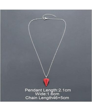 Crystal Decoration Fashion Natural Reiki Pendant Crystal Amulet Gemstone Hexagon Pyramid Necklace Charm Gift Jewelry Stone (Color : 4) - Buy Online on SooperMarket.com