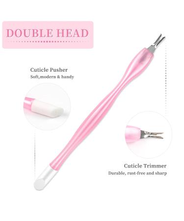 50Pcs Pink Nail Cuticle Trimmer Rubber Cleaner Dead Skin Fork Pusher Set for Women and Men - Buy Online on SooperMarket.com