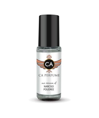 CA Perfume Impression of Narciso Poudree For Women Replica Fragrance Body Oil Dupes Alcohol-Free Essential Aromatherapy Sample Travel Size Concentrated Long Lasting Attar Roll-On 0.14 Fl Oz/4ml-X1