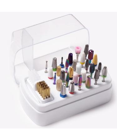 Beavorty Grinding head cleaning box 5 in 1 nail drill bit ceramic nail drill bit nail organizers and storage for nail tech nail charm organizer drill bit holder plastic Supplies Rack 2 in 1 - Buy Online on SooperMarket.com