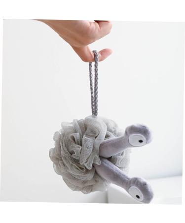 FRCOLOR 6 Pcs Bath Flower Sponge Set for Body Cleaning - Natural Shower Scrubber Mesh Pouf with Cartoon Grey Design - Buy Online on SooperMarket.com