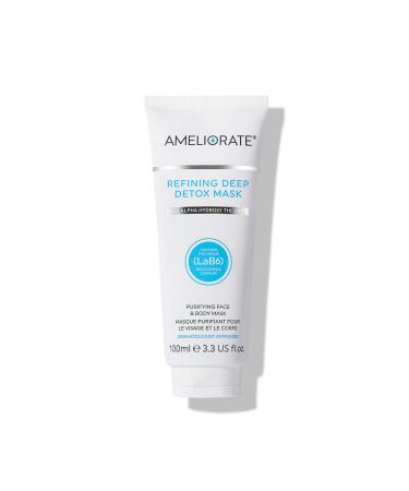 Ameliorate Refining Deep Detox Mask 100ml | Lab6 Lactic Acid AHAs | Dermatologically tested