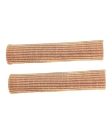 PLAFOPE 2pcs Gel Finger Toe Cover Thumb Protector Silicone Bandages Plaster Bandages Finger Support Finger Wound Sleeve Toe Tube Pad Gel Lined Toe Tubes Finger Separator Gel Cover Tube Flesh Color L