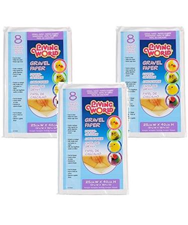 (3 Pack) Living World Gravel Paper, 9-1/2" x 15-3/4", 8 Sheets each