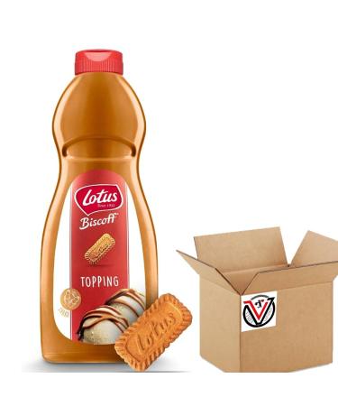 Lottus Biscoff Topping Sauce 1kg Bottle - Caramelised Biscuit Topping Sauce