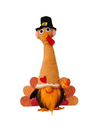 Alipis Dwarf Turkey Decor Ornament Thanksgiving Turkey Gnome Thanksgiving Stuffed Gnome Autumn Fireplace As Shown 1 35X6X5CM