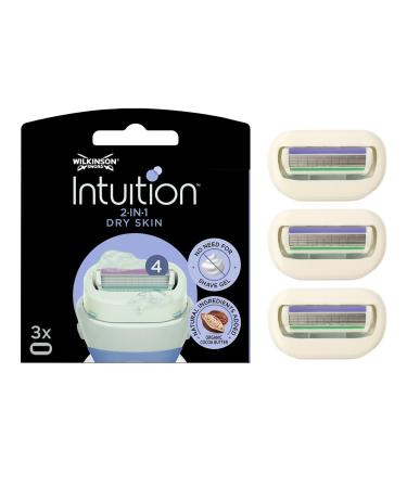 Wilkinson Sword Intuition Dry Skin Razor Blades for Women Pack of 3 3 count (Pack of 1)