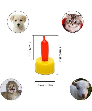 10 PCS Pritchard Nipples for Small Animals - Soft Rubber Milk Drink Nipple for Feeding Sheep, Goat, Lamb, Pup, Dog, Kids - Buy Online on SooperMarket.com