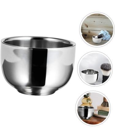 Angoily 2 STK Stainless Steel Impact Bowl for Hairdressers | Durable Double-Layer Shaving Cup & Mixing Container | Metal Stirring Bowls for Beard Care | 7.3x5cm - Buy Online on SooperMarket.com