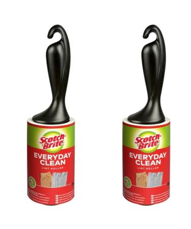 Scotch-Brite Everyday Clean Lint Roller 56 Sheets (Pack of 2) 1 Piece (Pack of 2) Standard Roller - 56 Sheets