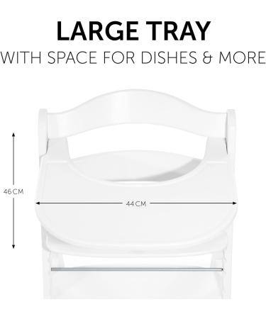 Hauck Alpha+ Click Tray White - Easy-to-Clean Large Highchair Tray - Buy Online on SooperMarket.com