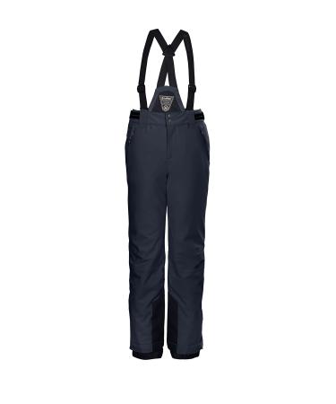 killtec girls KSW 77 GRLS SKI PNTS functional trousers/ski trousers with zip-off bib snow guard and edge protection dark navy 152