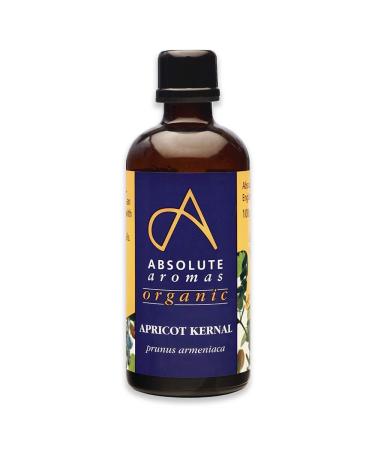 Absolute Aromas Organic Apricot Kernel Oil 100ml - in a Glass Bottle - Pure Natural Vegan and Cruelty Free Apricot 100 ml (Pack of 1)