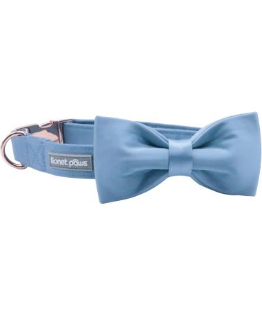 Lionet Paw's Comfortable Silk Blue Dog Collar with Removable Fly for Small Dogs - Neck 25-40cm (1 Pack) - International Shipping Available - Buy Online on SooperMarket.com