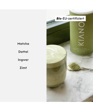 Buy Kiano Bio Matcha Powder - Premium Japanese Matcha Latte with Ginger Cinnamon & Date Powder | Superfood Mix 200g - Buy Online on SooperMarket.com