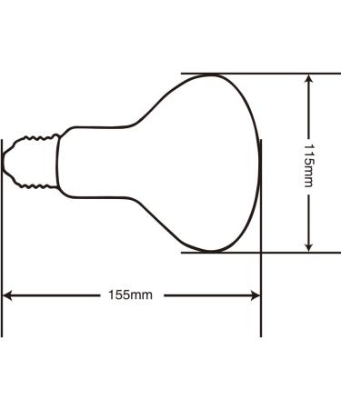 LUCKY HERP Reptile UVA UVB Mercury Vapour Bulb R115 160 Watts E27 (Coated) - Buy Online on SooperMarket.com