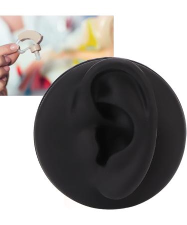 Artificial Black Left Ear Display Model | Professional Soft Teaching Tool with Round Base - Buy Online on SooperMarket.com