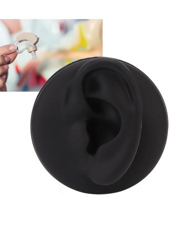 Kadimendium Simulation Ear Display Model Multi Functional Soft Teaching Tool Artificial Left Ear Model Professional Structure Black with Round Base for Wearing - Buy Online on SooperMarket.com