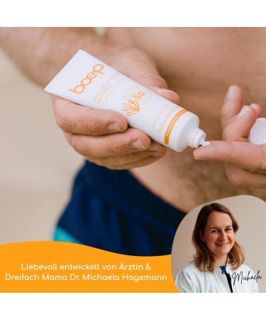 Boep Sunscreen Sensitive LSF 50 | Mineral Sun Protection for Babies Children & Adults | Vegan Natural Cosmetics | Face & Body SPF | 50ml - Buy Online on SooperMarket.com