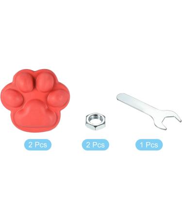 Cat Claw Roller Skate Toe Stops with Bolts - Red 82A Rubber Brake Stoppers - Buy Online on SooperMarket.com