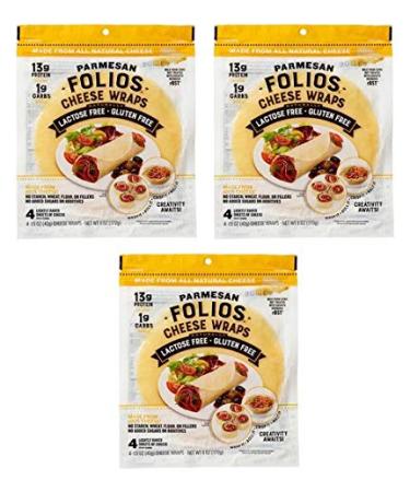 Folios 100% All Natural Cheese Wraps Parmesan 3 Pack