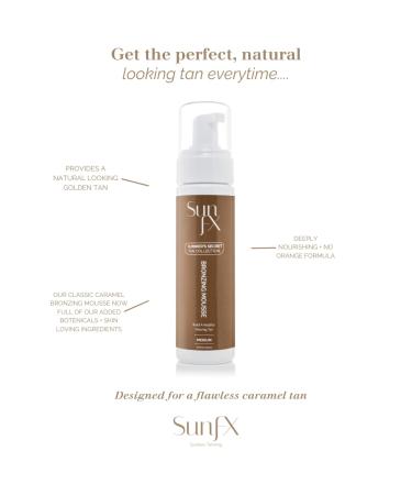 SunFX Ultra Deluxe Self Tanning Bronzing Mousse - Medium Tan Foam with Kakadu Plum Aloe Vera & Coconut - 7.6 fl oz - Buy Online on SooperMarket.com