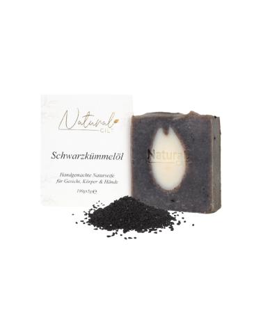Natural Cilt black cumin oil soap - 100% natural soap - without questionable ingredients - certified - handmade - shower soap for all skin types - shower gel - natural food metics black cumin oil (1 Pack)